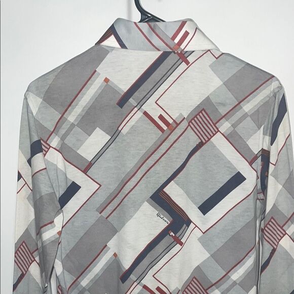 Vintage Roland Gray and Red Casual Button Down Shirt - Picture 6 of 7